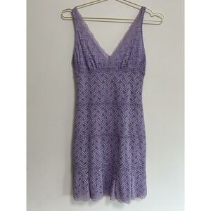 NWT Cosabella Purple Floral Lace Chemise Slip Dress Babydoll Fairy Mini Medium